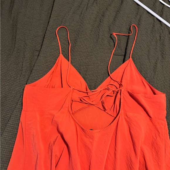 Madewell Bright Orange Slip Dress - Picture 3 of 3